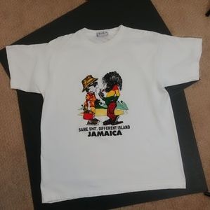 Friendly Ts 420 Jamaica Mens Sz XL white tshirt